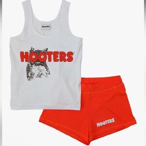 HALLOWEEN COSTUME- Hooters Logo Tank and Vibrant Shorts Set
